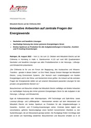 Image d'aperçu Information de presse Chillventa 2022